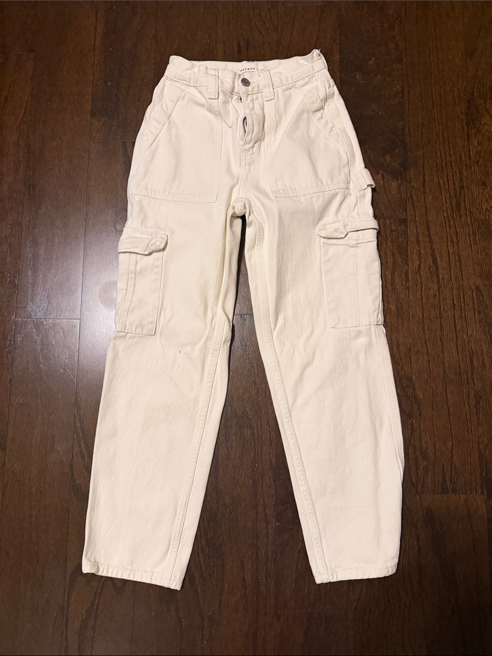 Pacsun Women’s size 23 High Rise Carpenter White Cargo Utility Pants